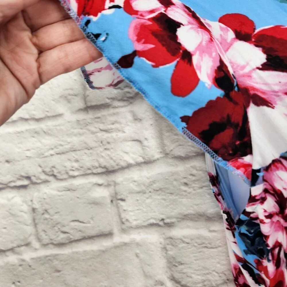 BAND OF GYPSIES Women's Size Large Floral Side Tie Open Back with tie Dress NEW - Picture 4 of 16